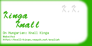 kinga knall business card